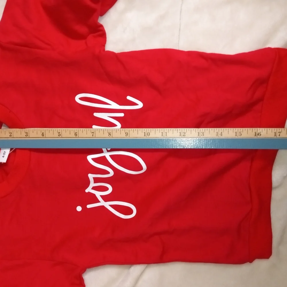 NWT Joyful Red and White Kids Matching Set